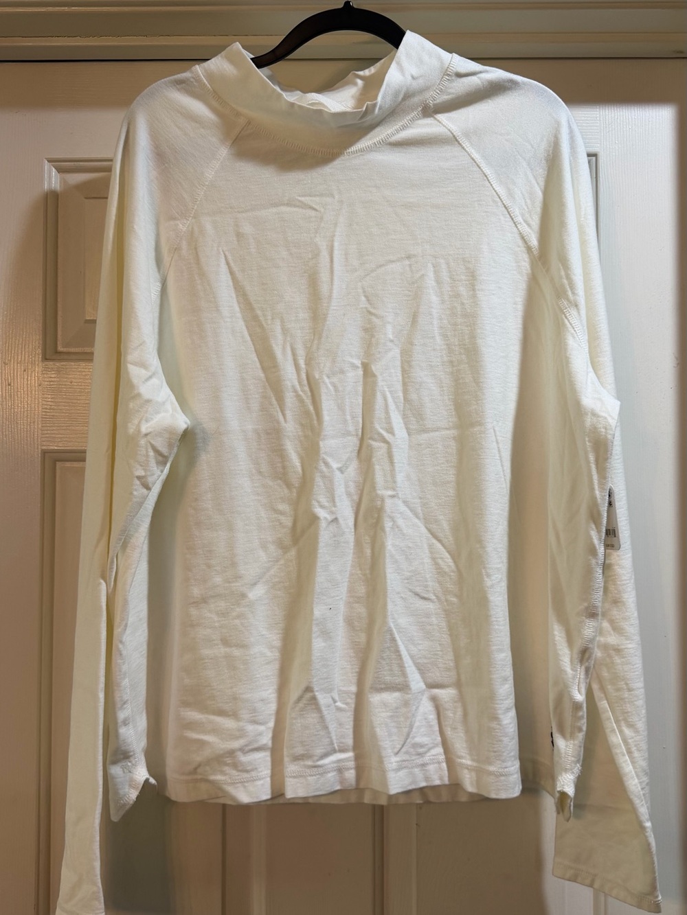 Free People NWT White Long Sleeve Mockneck Top